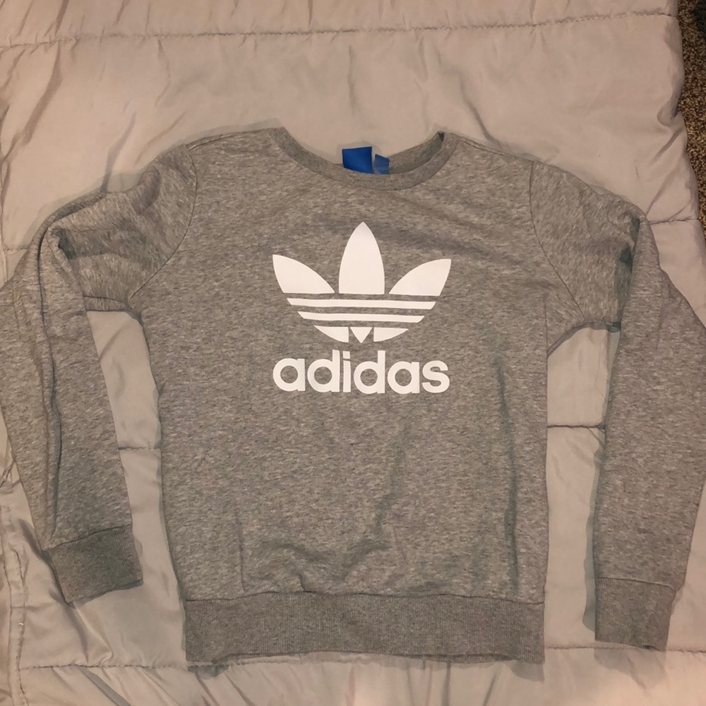 Grey adidas crew neck
